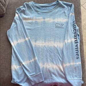 Vineyard Vines Light Blue Tie-Dye Long Sleeve Tee